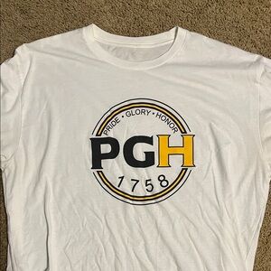 White PGH Pittsburgh Graphic T-Shirt xl